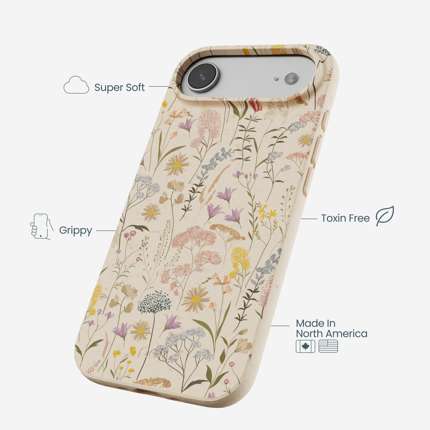 Seashell Dusty Petals iPhone 17 Air Case