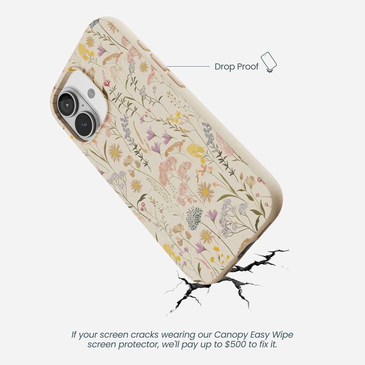 Seashell Dusty Petals iPhone 17 Case