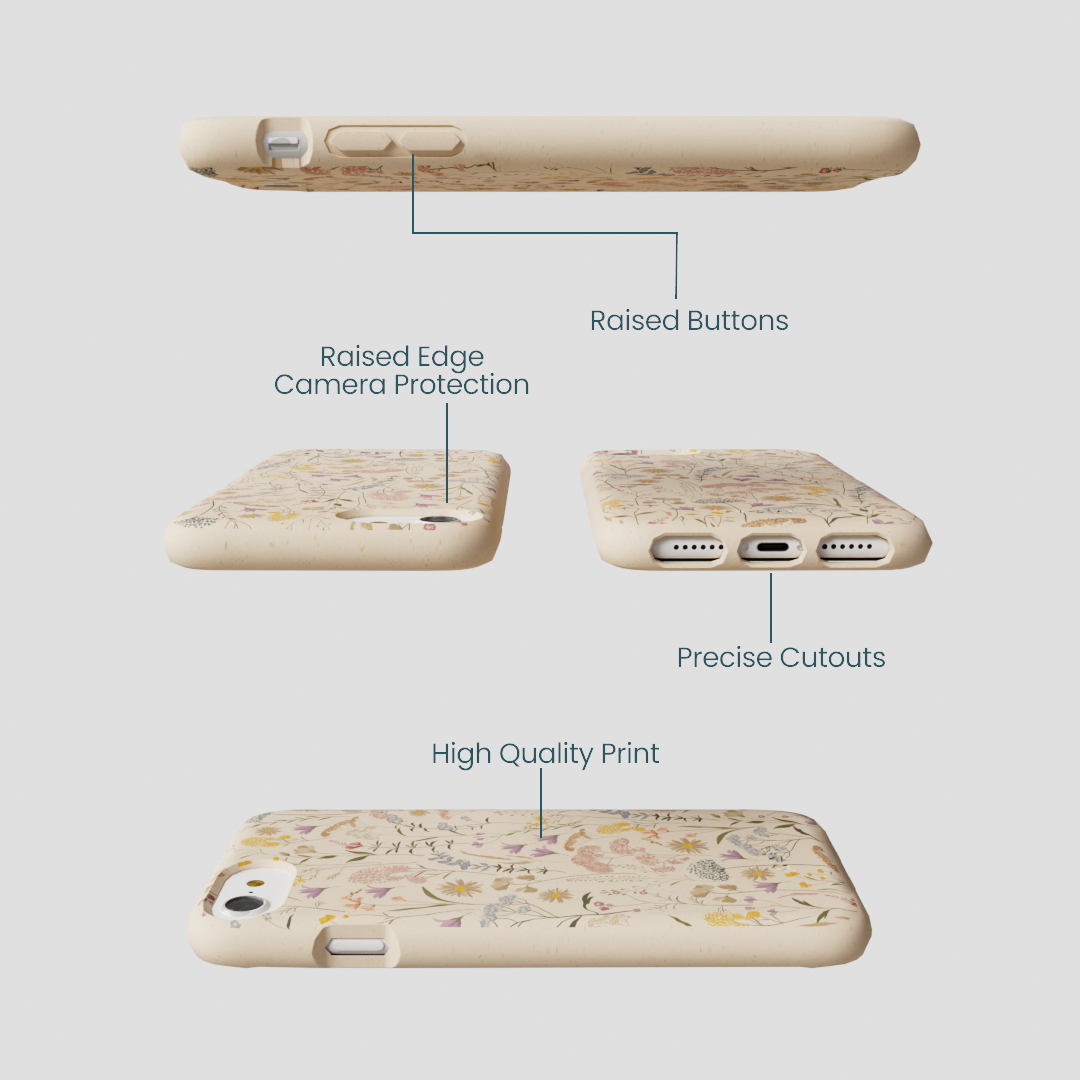 Seashell Dusty Petals iPhone 6/6s/7/8/SE Case