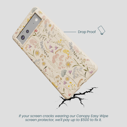 Seashell Dusty Petals Google Pixel 6a Case
