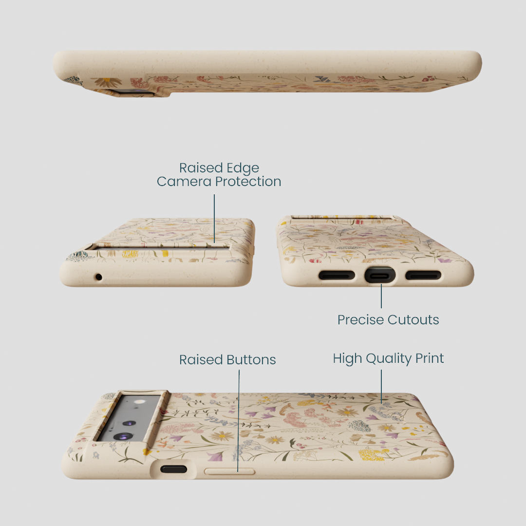 Seashell Dusty Petals Google Pixel 6a Case
