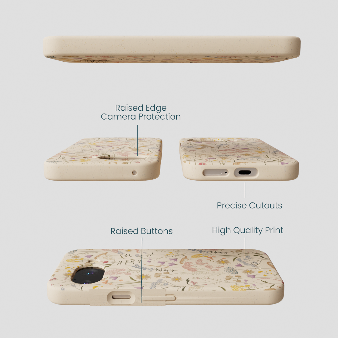 Seashell Dusty Petals Google Pixel 9a Case