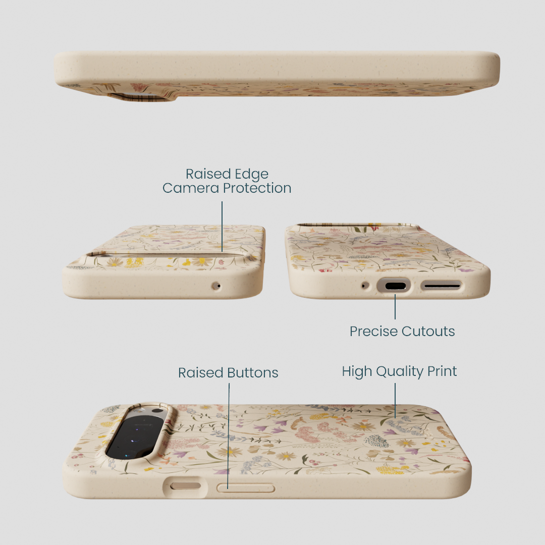 Seashell Dusty Petals Google Pixel 9 Pro XL Case