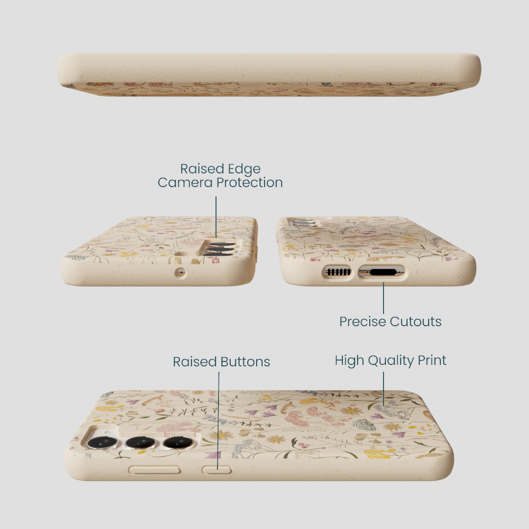 Seashell Dusty Petals Samsung Galaxy S24+(Plus) Case