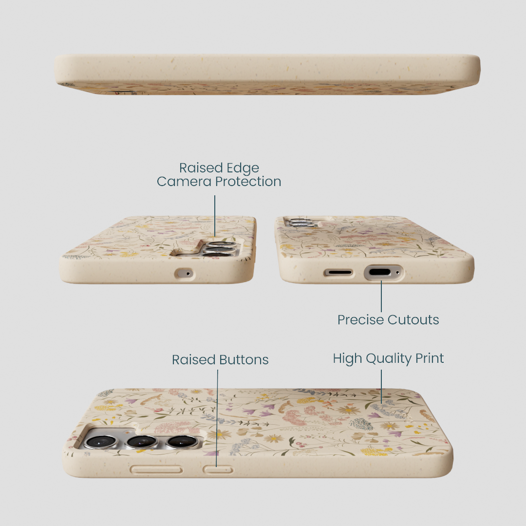 Seashell Dusty Petals Samsung Galaxy S25+(Plus) Case