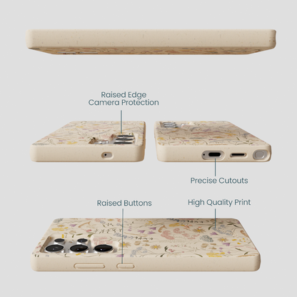 Seashell Dusty Petals Samsung Galaxy S25 Ultra Case