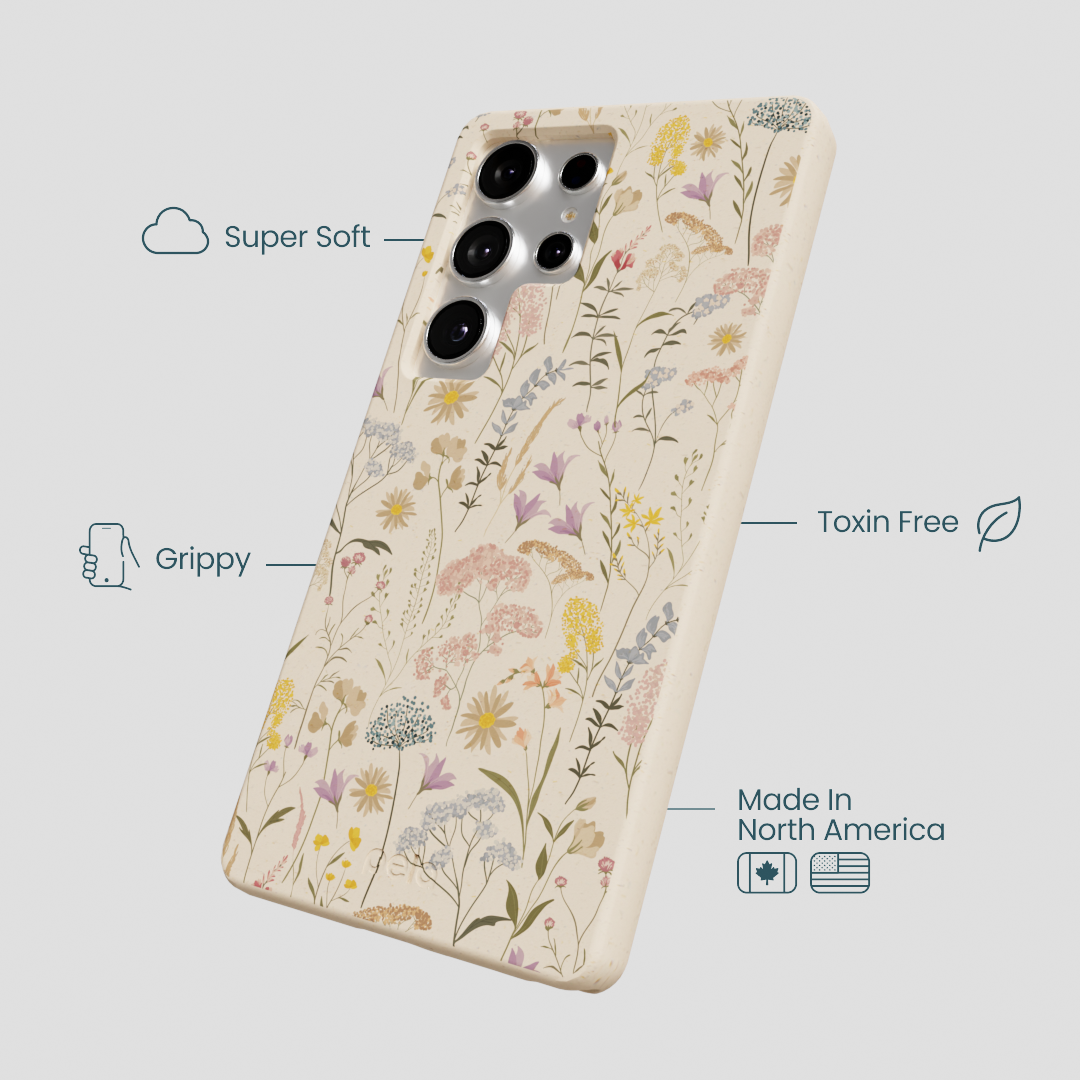 Seashell Dusty Petals Samsung Galaxy S25 Ultra Case