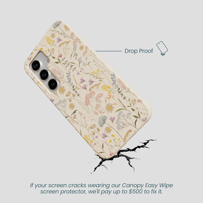 Seashell Dusty Petals Samsung Galaxy S25 Case