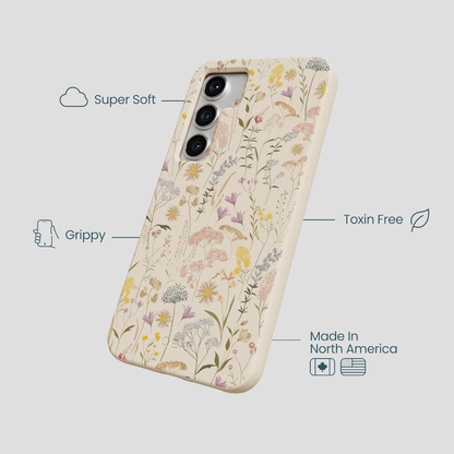 Seashell Dusty Petals Samsung Galaxy S25 Case