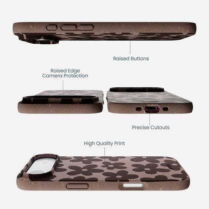 Chocolate Brown Earthy Blooms iPhone Air Case