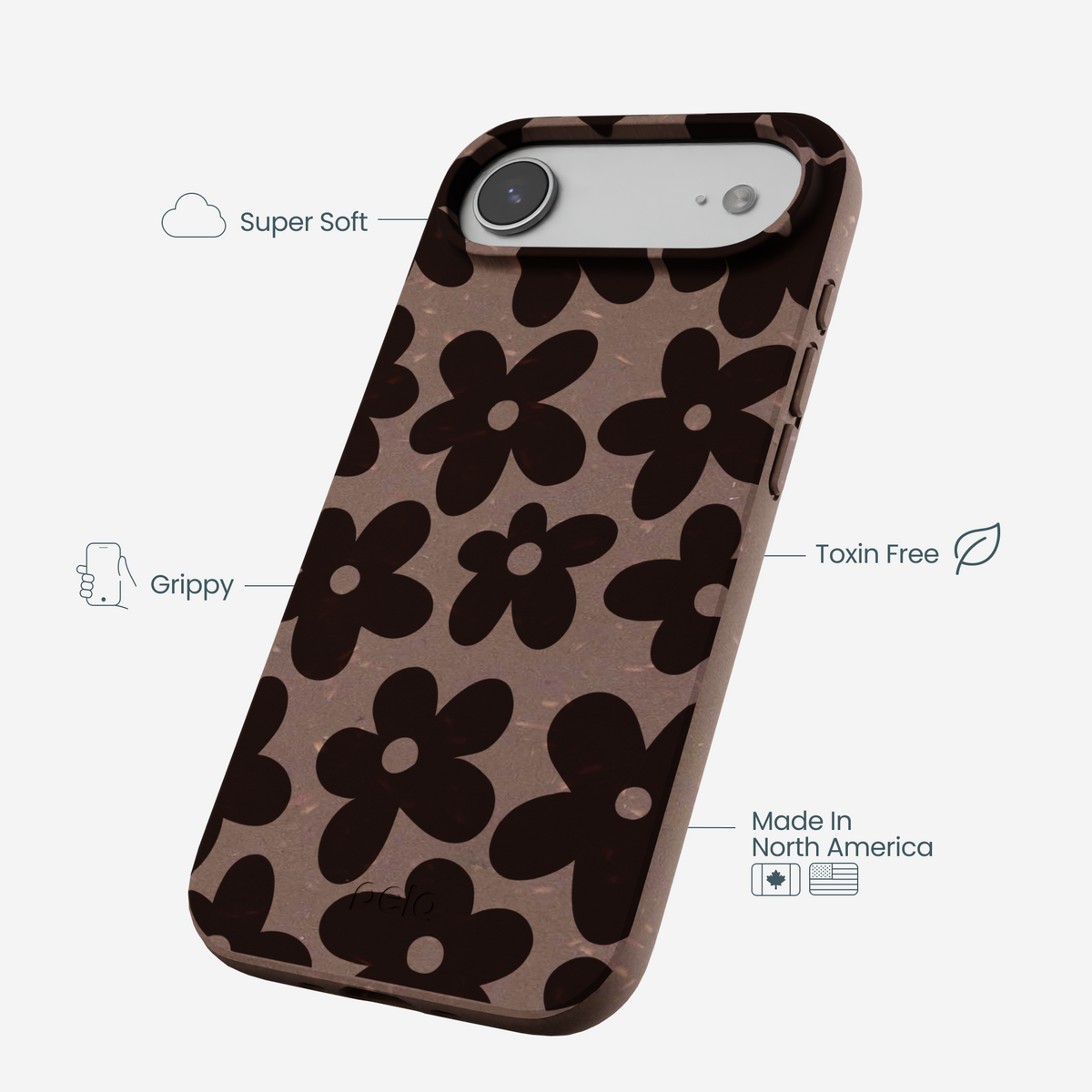 Chocolate Brown Earthy Blooms iPhone Air Case