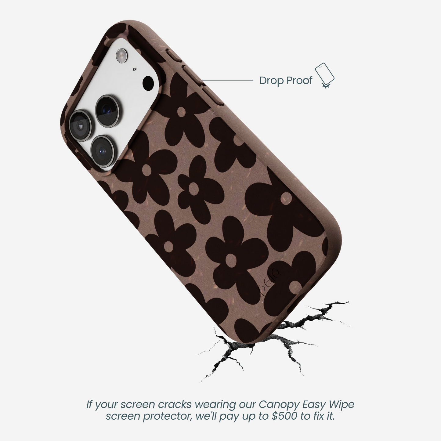 Chocolate Brown Earthy Blooms iPhone 17 Pro Case