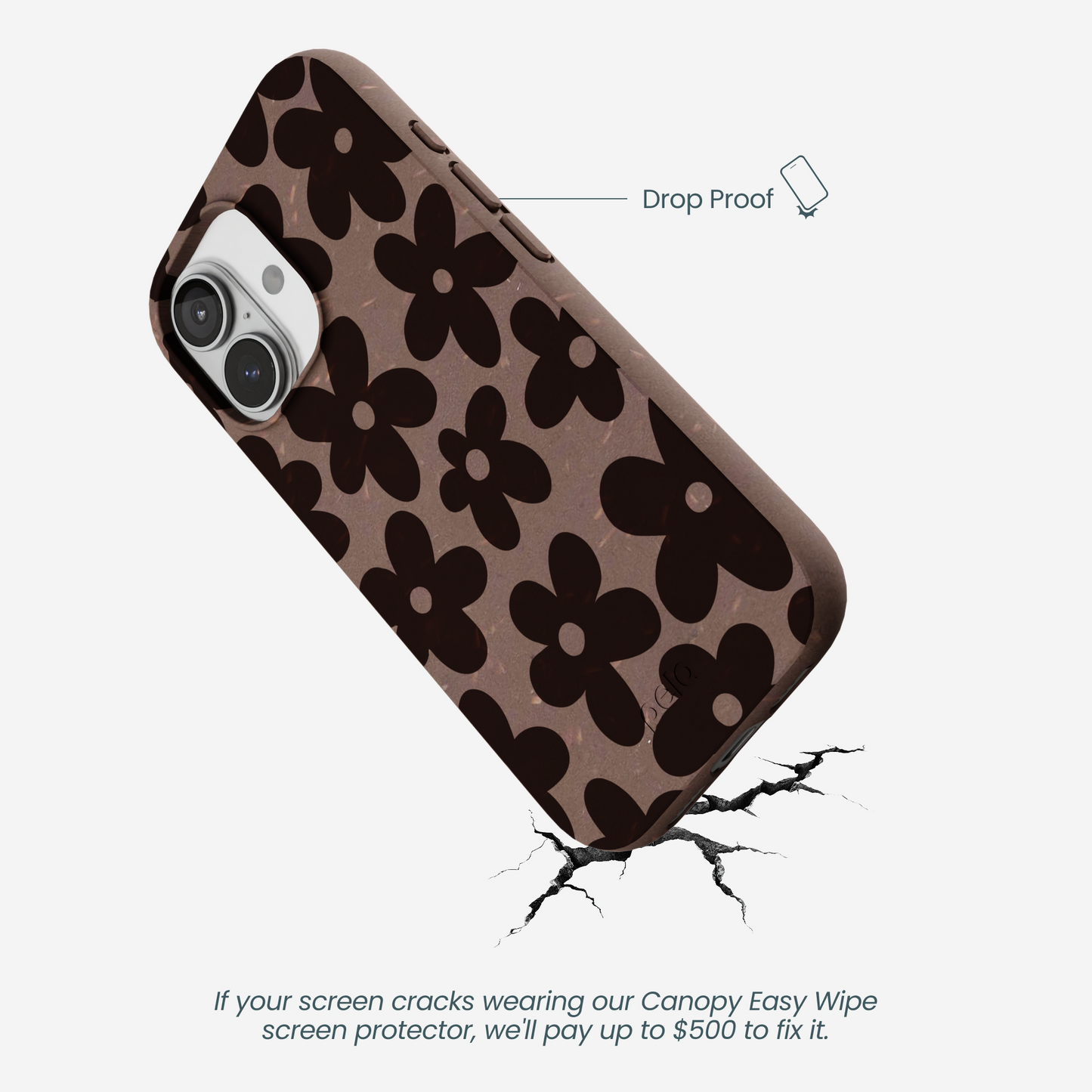 Chocolate Brown Earthy Blooms iPhone 17 Case