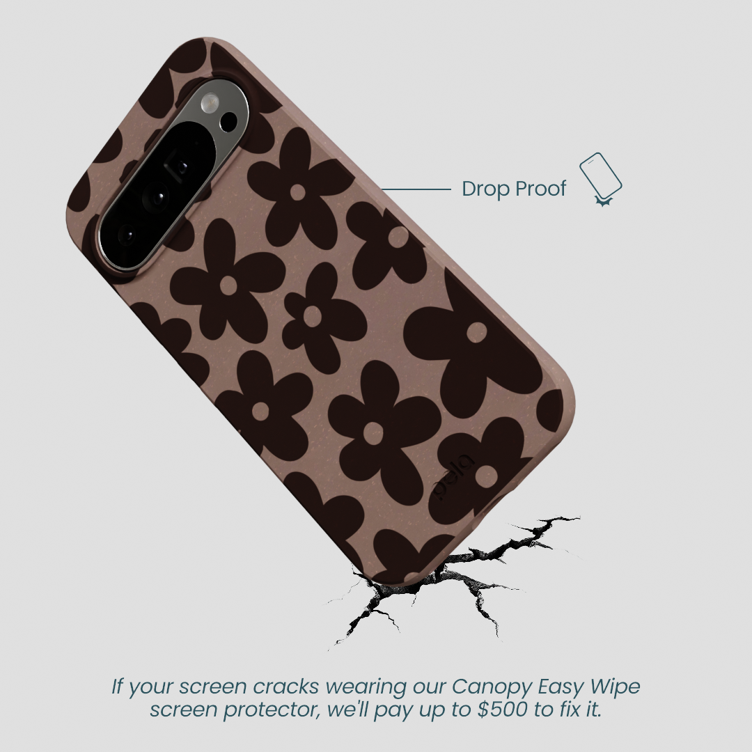 Chocolate Brown Earthy Blooms Google Pixel 10 Pro XL Case