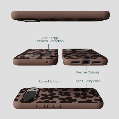 Chocolate Brown Earthy Blooms Google Pixel 10 Pro XL Case