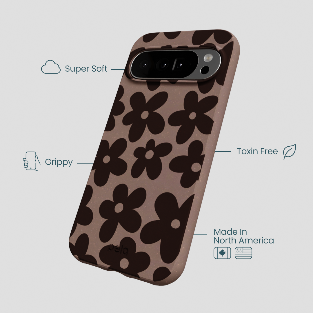 Chocolate Brown Earthy Blooms Google Pixel 10 Pro XL Case