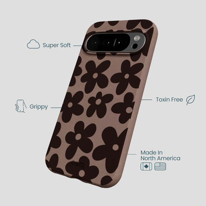 Chocolate Brown Earthy Blooms Google Pixel 10 Pro XL Case