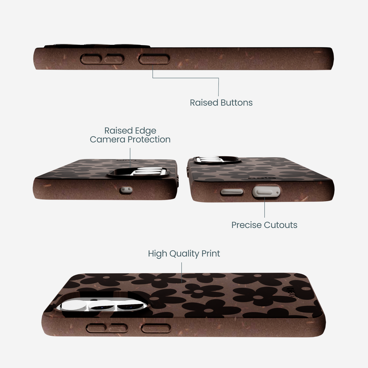Chocolate Brown Earthy Blooms Samsung Galaxy S26 Case