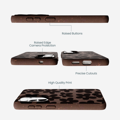 Chocolate Brown Earthy Blooms Samsung Galaxy S26 Case