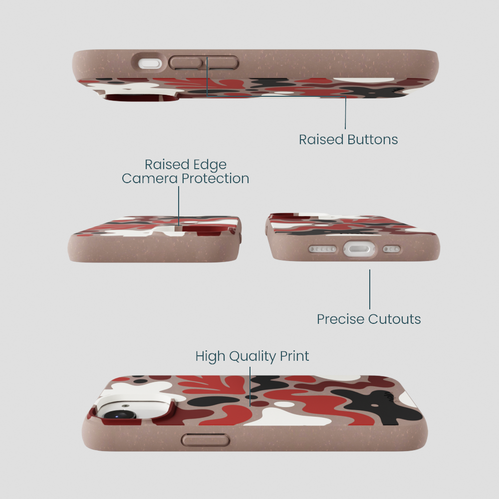 Chocolate Brown Earthy Curves iPhone 16e/17e Case