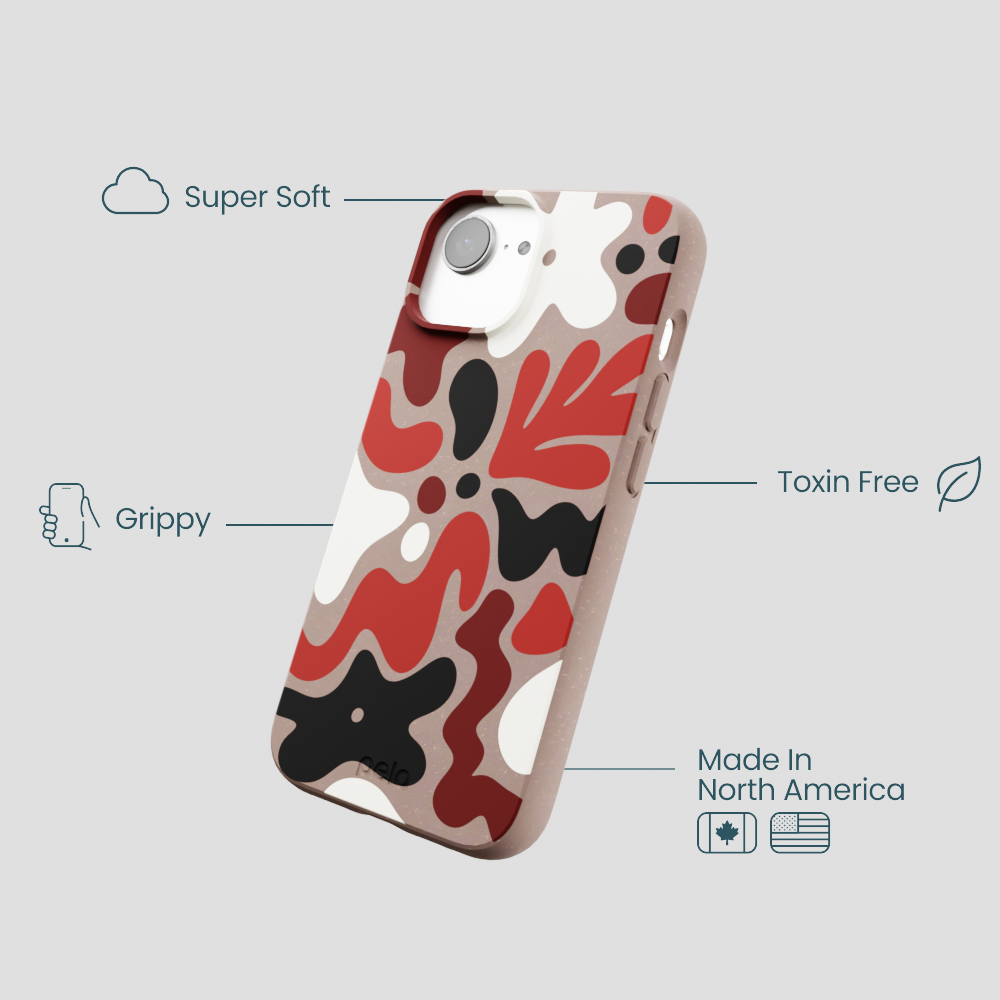 Chocolate Brown Earthy Curves iPhone 16e/17e Case