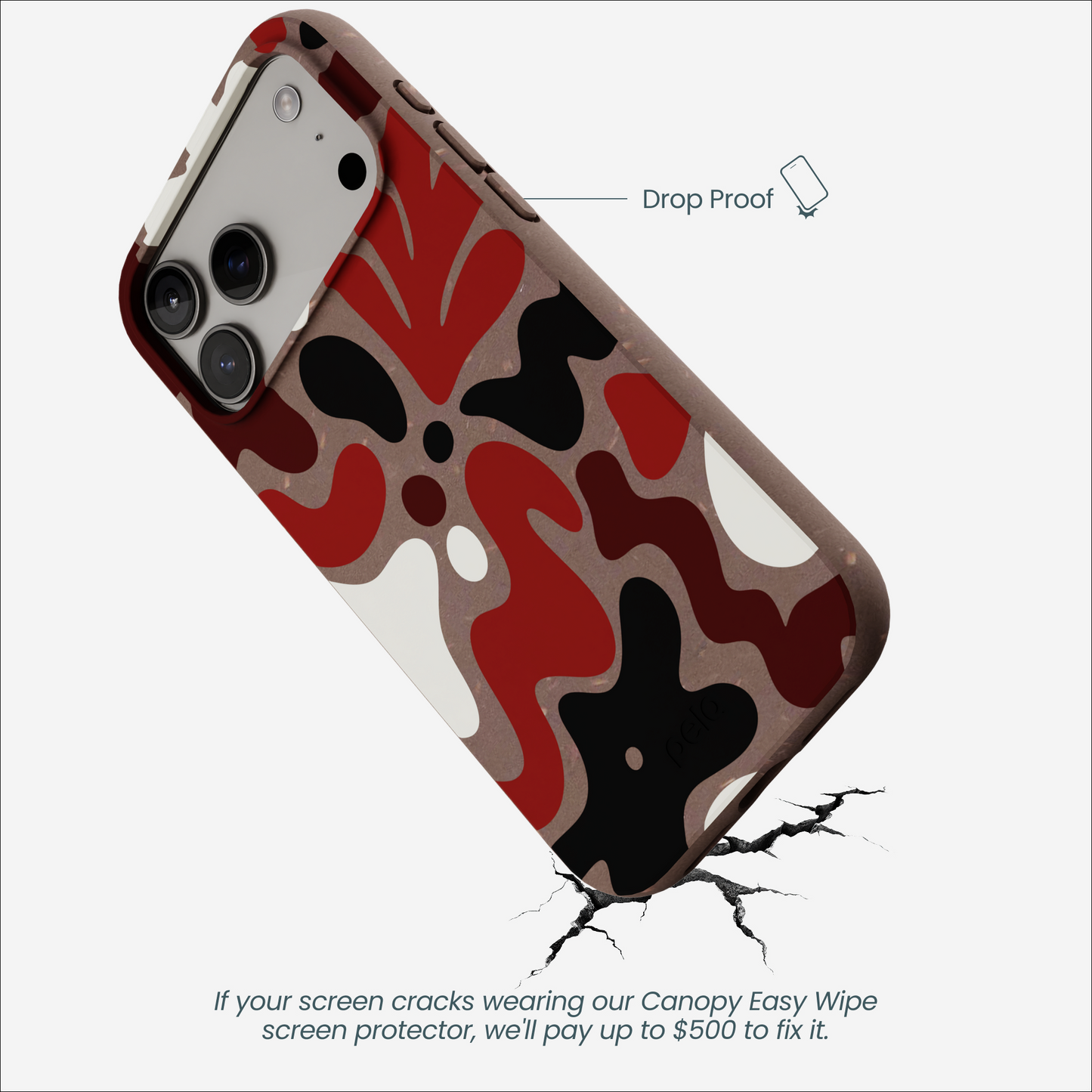 Chocolate Brown Earthy Curves iPhone 17 Pro Max Case