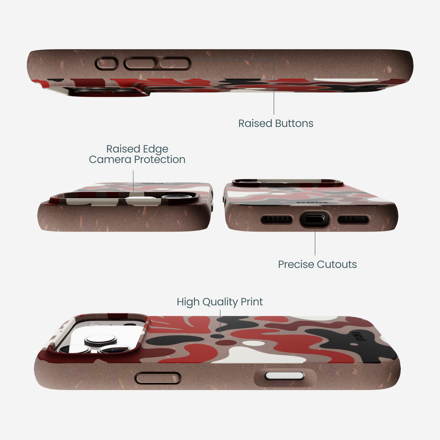 Chocolate Brown Earthy Curves iPhone 17 Pro Max Case