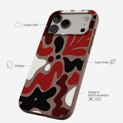 Chocolate Brown Earthy Curves iPhone 17 Pro Max Case