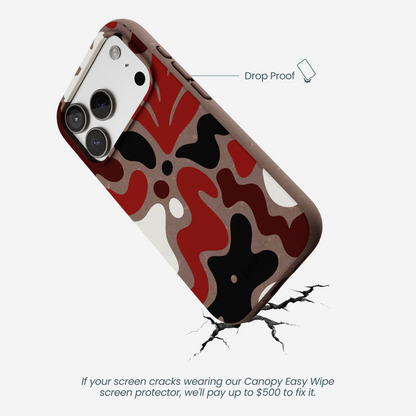 Chocolate Brown Earthy Curves iPhone 17 Pro Case