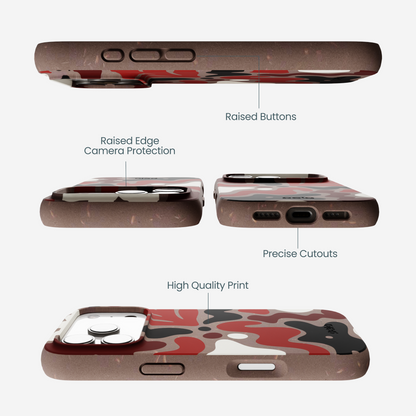 Chocolate Brown Earthy Curves iPhone 17 Pro Case
