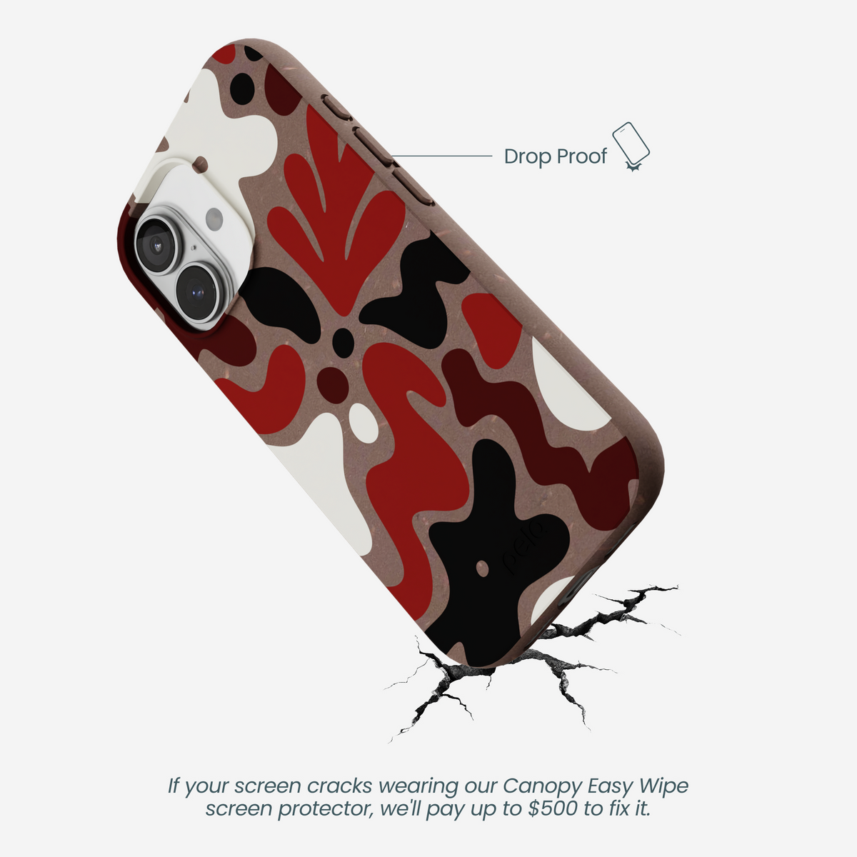 Chocolate Brown Earthy Curves iPhone 17 Case