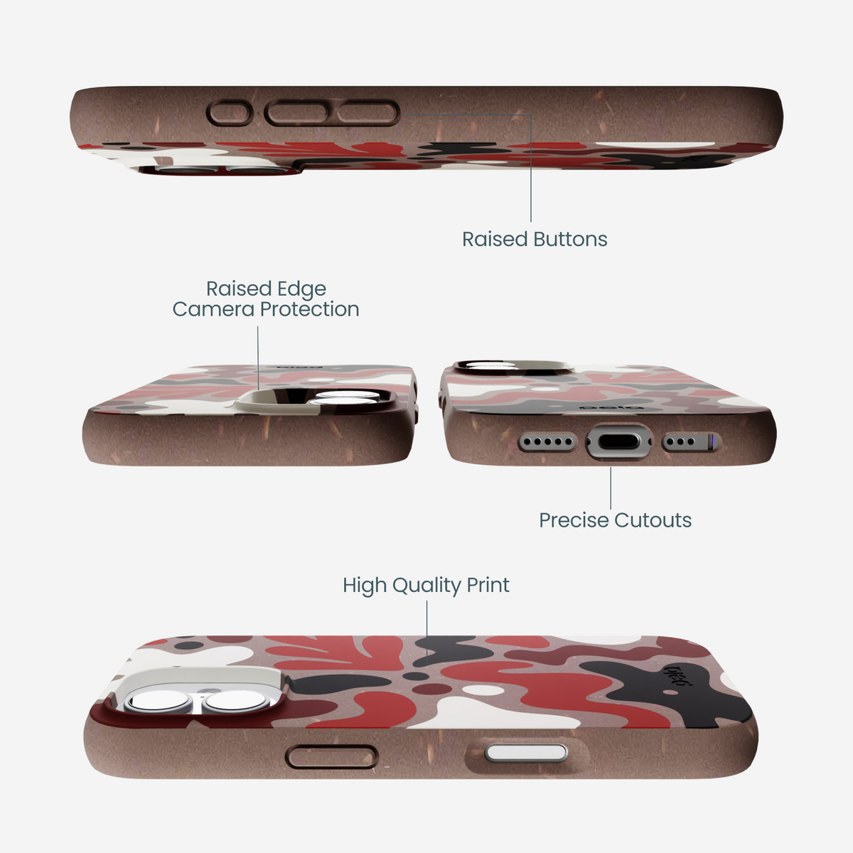 Chocolate Brown Earthy Curves iPhone 17 Case