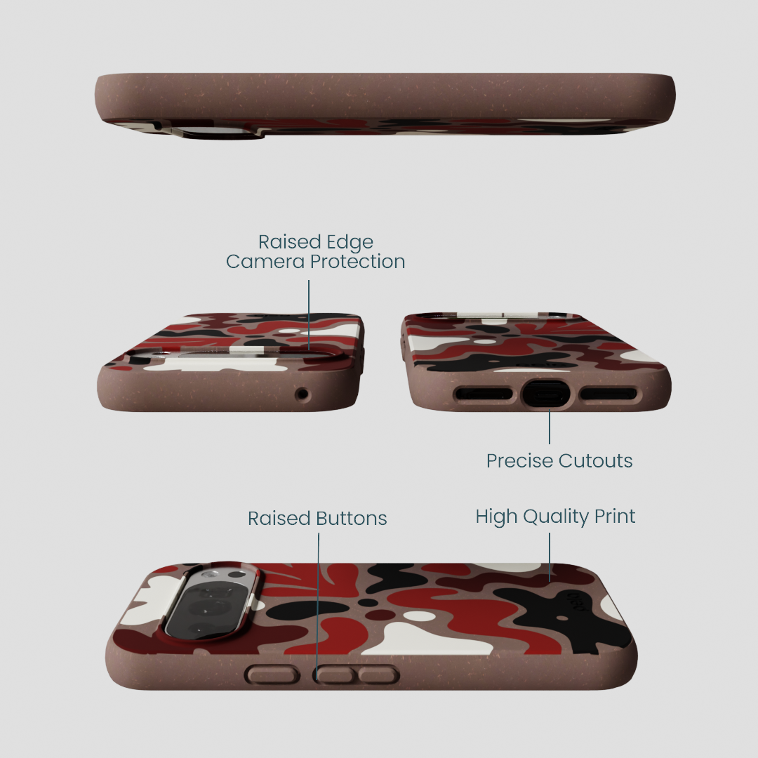 Chocolate Brown Earthy Curves Google Pixel 10/10 Pro Case