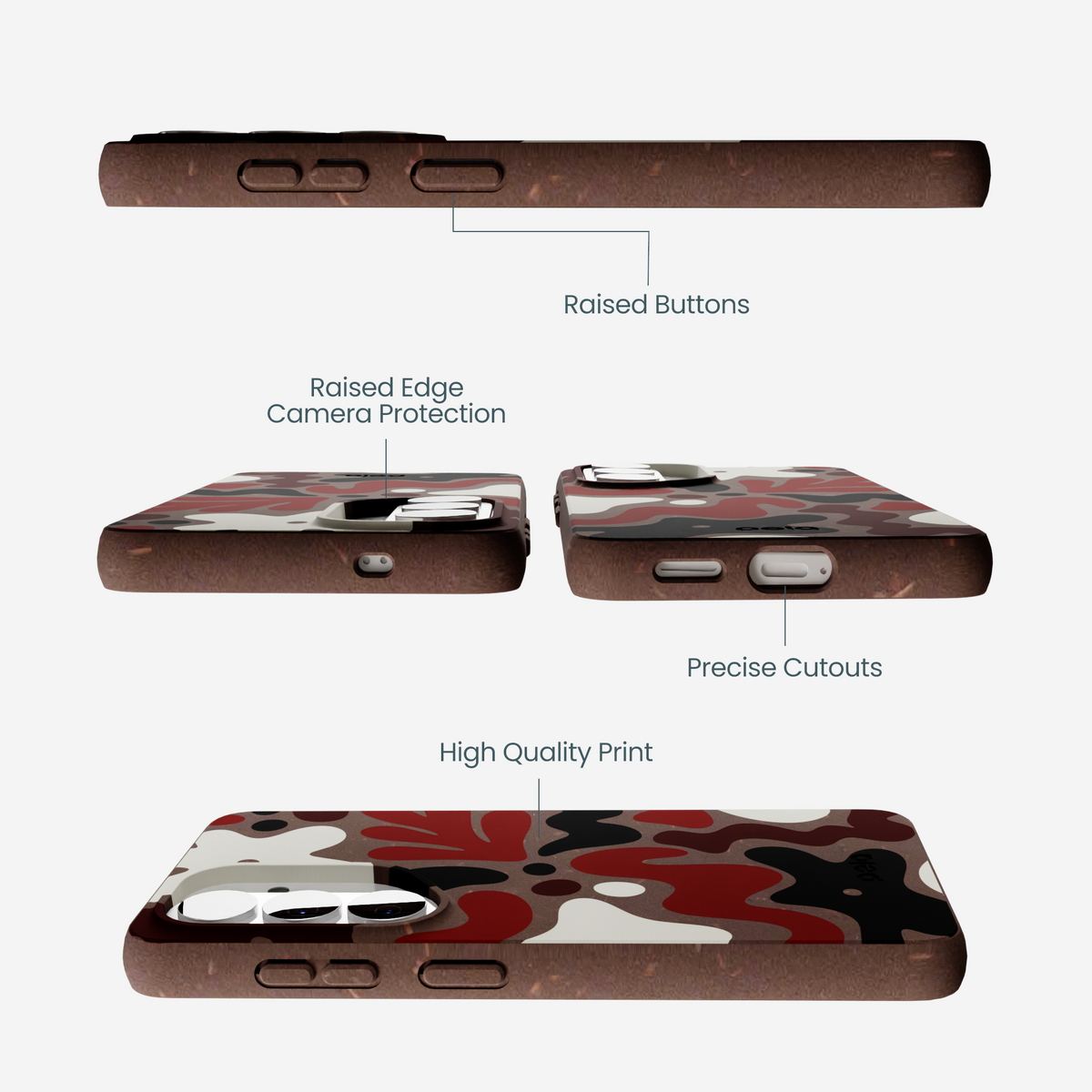 Chocolate Brown Earthy Curves Samsung Galaxy S26 Case
