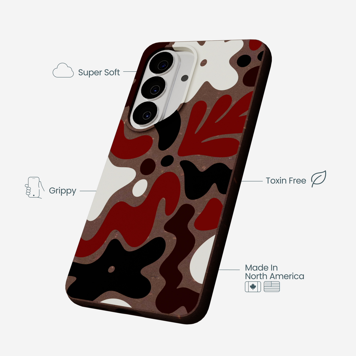 Chocolate Brown Earthy Curves Samsung Galaxy S26 Case