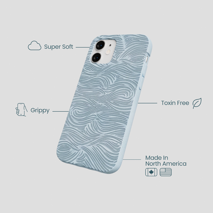 Powder Blue Ebb and Flow iPhone 12 Mini Case