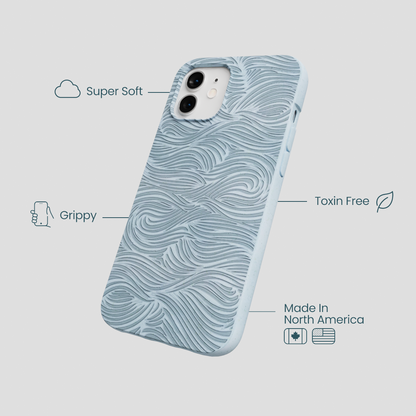 Powder Blue Ebb and Flow iPhone 12/ iPhone 12 Pro Case