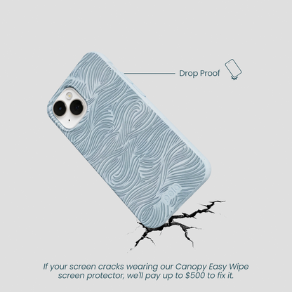 Powder Blue Ebb and Flow iPhone 13 Mini Case