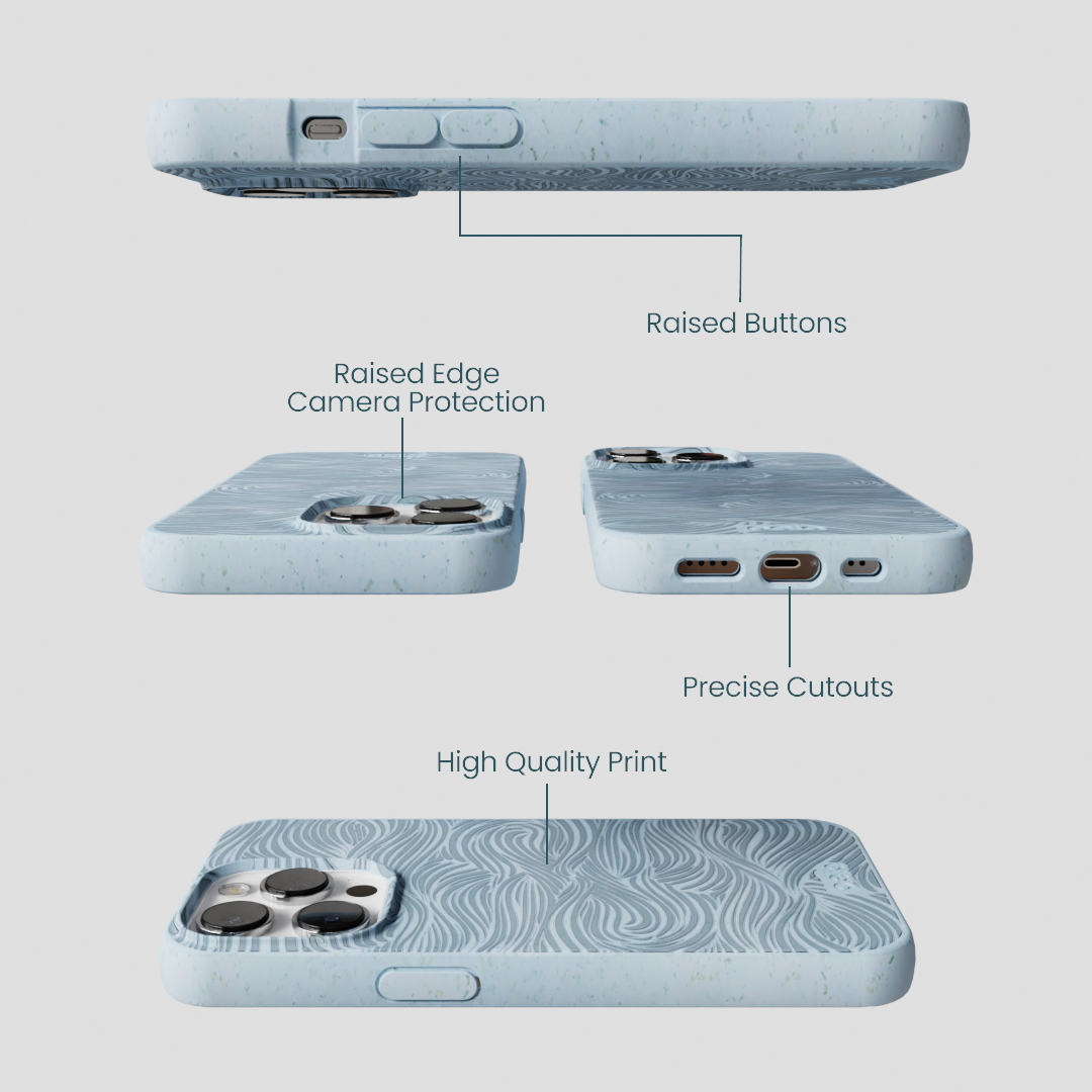 Powder Blue Ebb and Flow iPhone 13 Pro Case