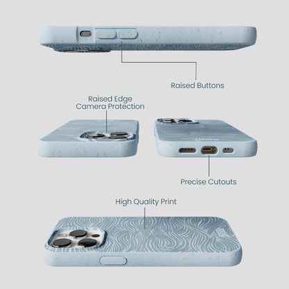 Powder Blue Ebb and Flow iPhone 13 Pro Case