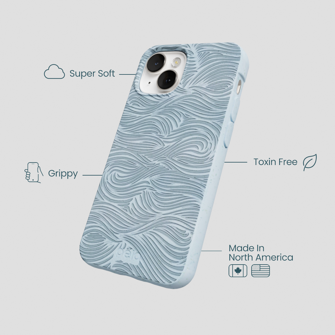 Powder Blue Ebb and Flow iPhone 13 Case