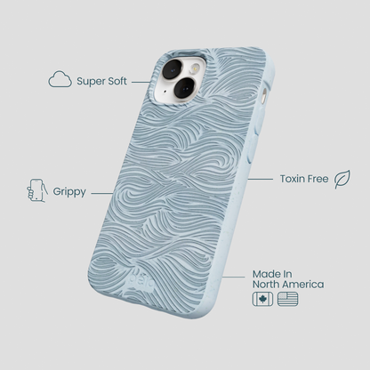 Powder Blue Ebb and Flow iPhone 13 Case