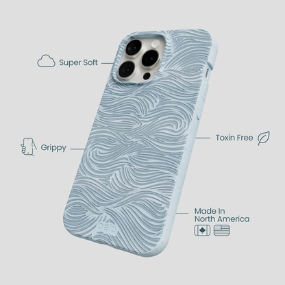 Powder Blue Ebb and Flow iPhone 14 Pro Max Case