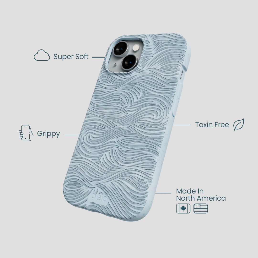 Powder Blue Ebb and Flow iPhone 14 Case