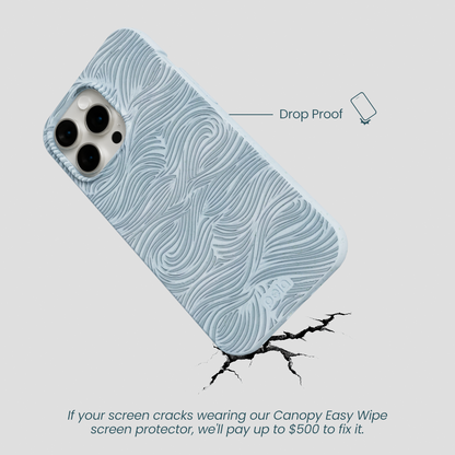 Powder Blue Ebb and Flow iPhone 15 Pro Max Case