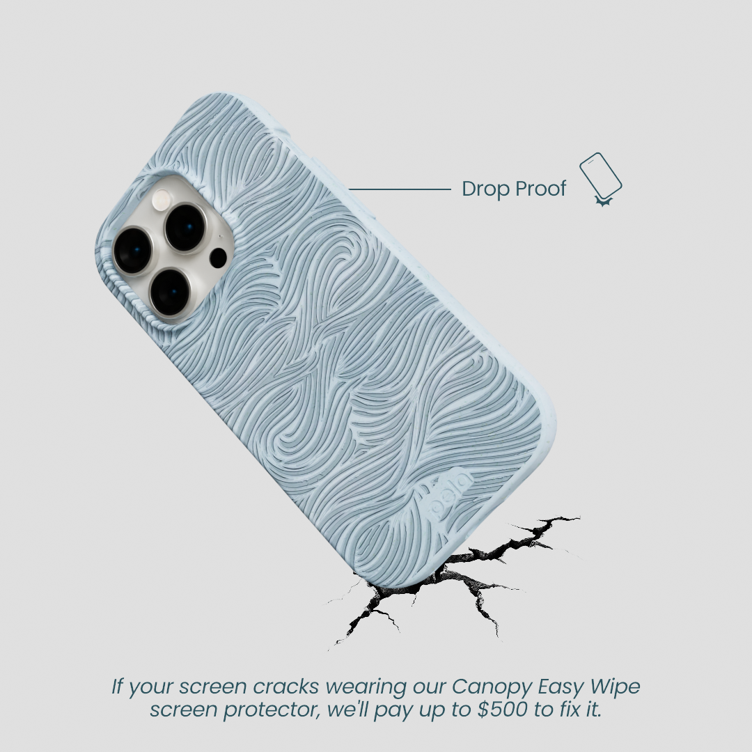 Powder Blue Ebb and Flow iPhone 15 Pro Case