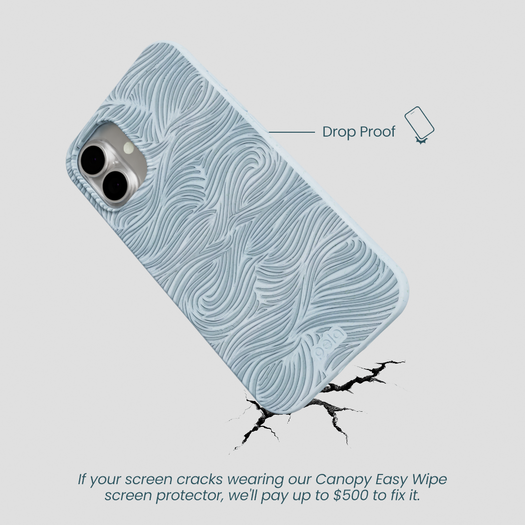 Powder Blue Ebb and Flow iPhone 16 Plus Case