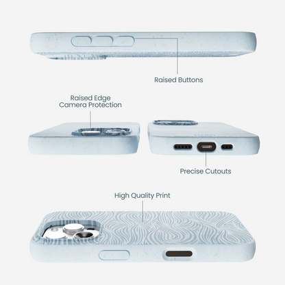 Powder Blue Ebb and Flow iPhone 16 Pro Max Case