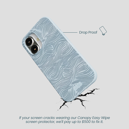 Powder Blue Ebb and Flow iPhone 16 Case