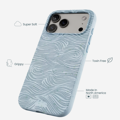 Powder Blue Ebb and Flow iPhone 17 Pro Max Case